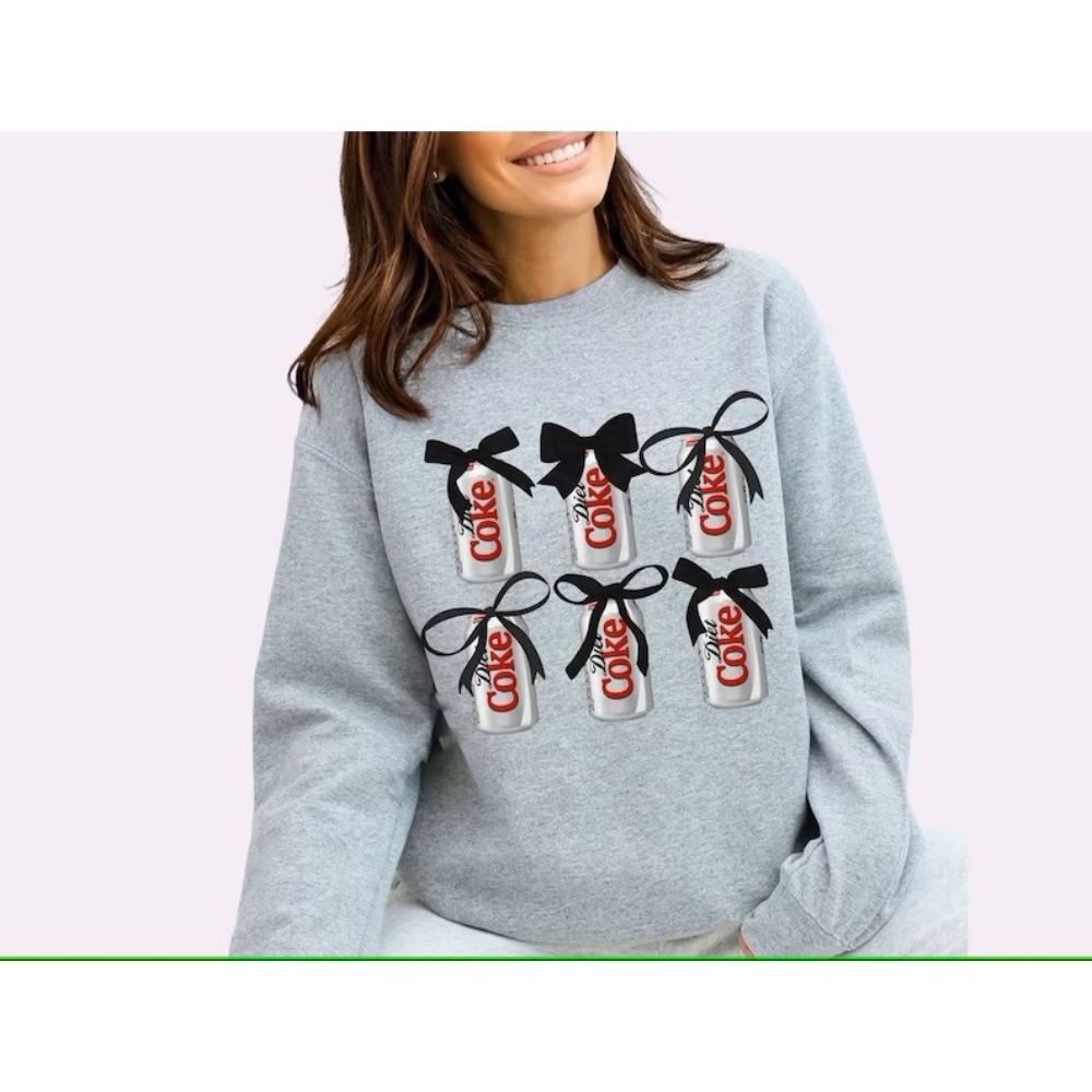 Kawaii Clothes Diet Coke Sweatshirt Coquette Ribbon Bow Shir