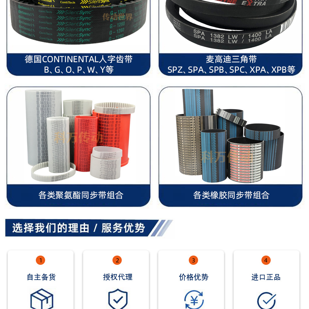 Rubber Timing Belts Std/Htd/2/3/5/8/14M/T5/5Gt/8Yu/Rpp Full Specification Industrial Transmission Belts