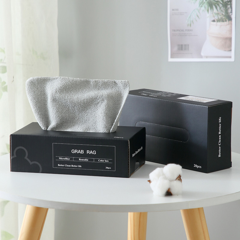 Embalaje inglés trapo extraíble transfronterizo exclusivo para la cocina fregadora Toalla de plato de microfibra personalizada al por mayor