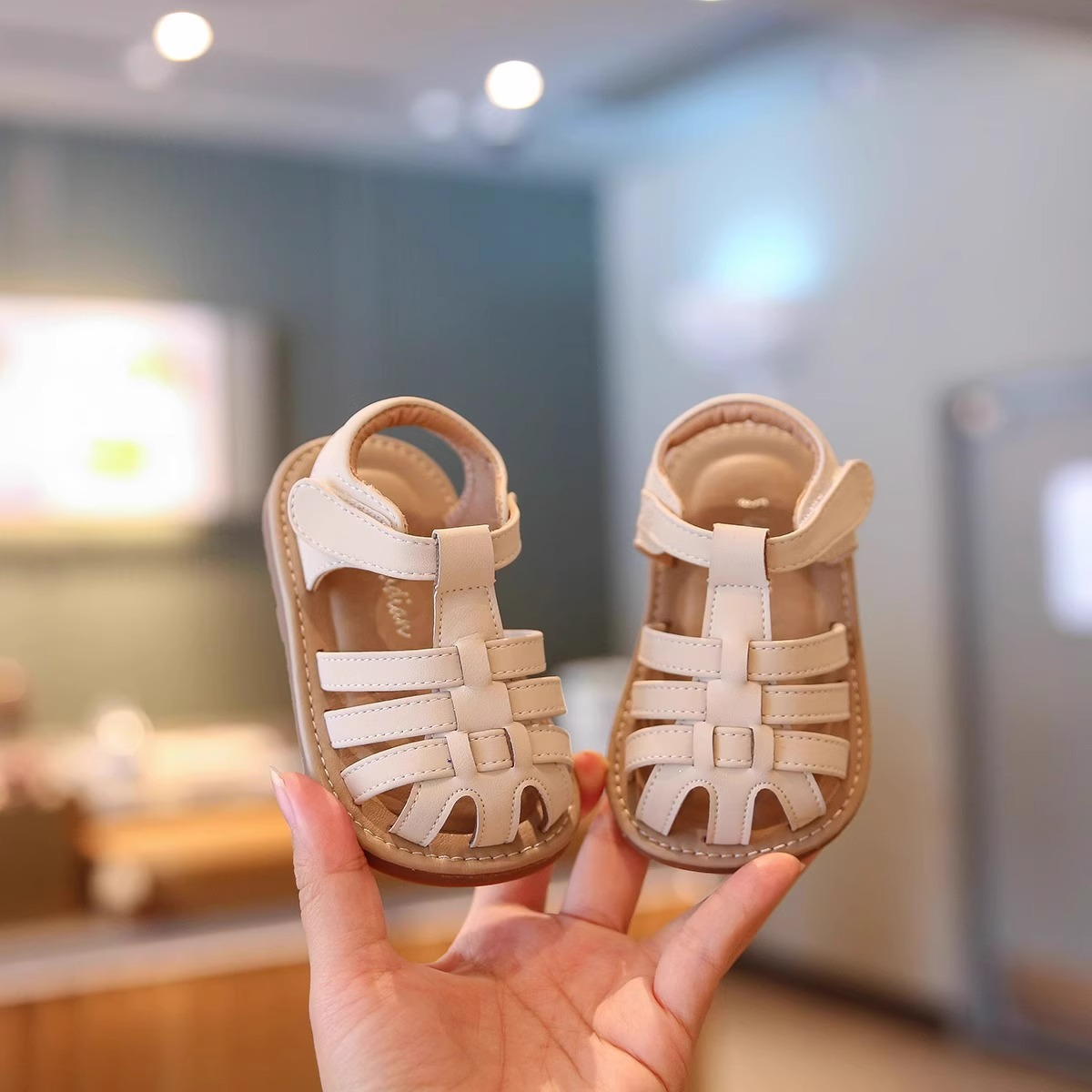 Summer new baby girl sandals 1 a 2 years old children's toddler shoes children's shoes woven baby princess shoes soft sole