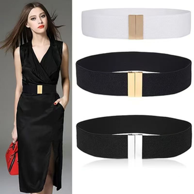 Factory Direct Sales Elastic Skirt Belt for Women, Versatile down Jacket Dress Fashion Waist Belt Wide Waist Cincher