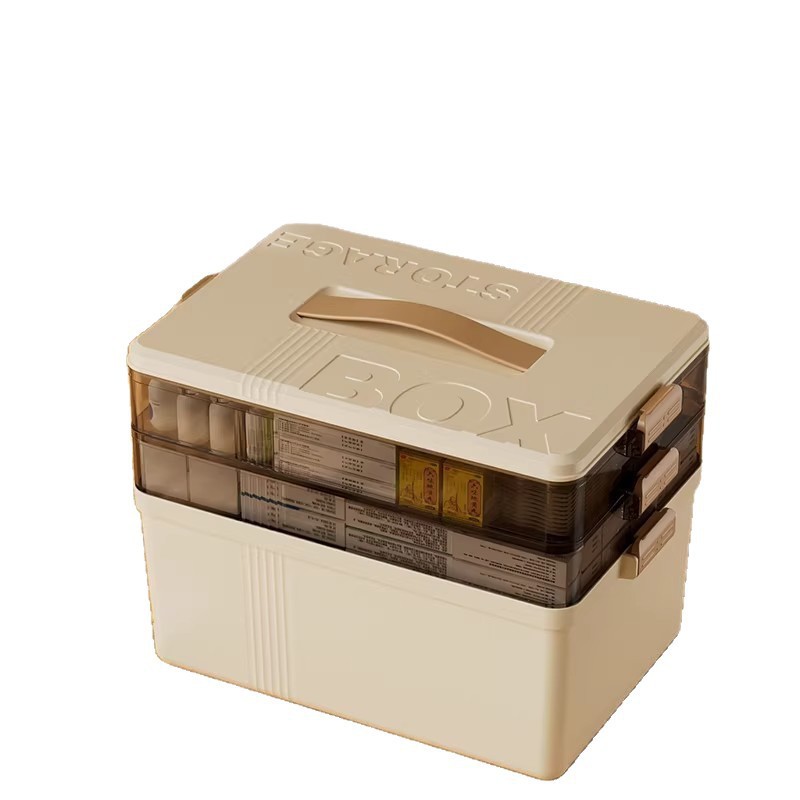 Caja de Almacenamiento de Medicamentos de Plástico Portátil para el Hogar