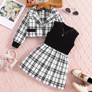 Simple Girls Shirt Dress Set School Uniform Style Ů���ɼ���