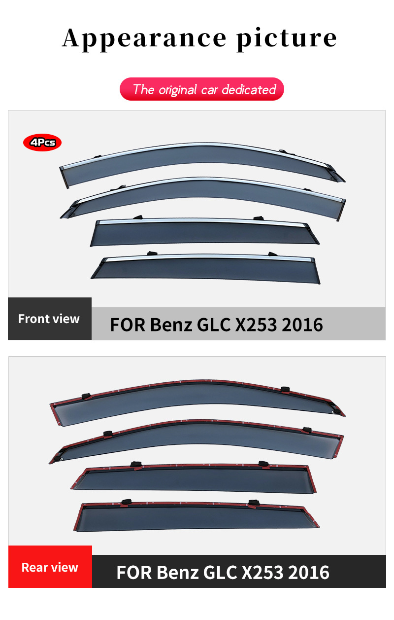 For Mercedes-Benz GLS Class rain shield Benz GLS Class X166 X 167 Window visor