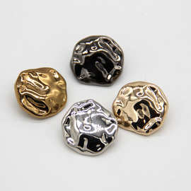 金色大衣扣不规则金属纽扣异形凹凸面扣子百搭男女西装外套衬衫扣