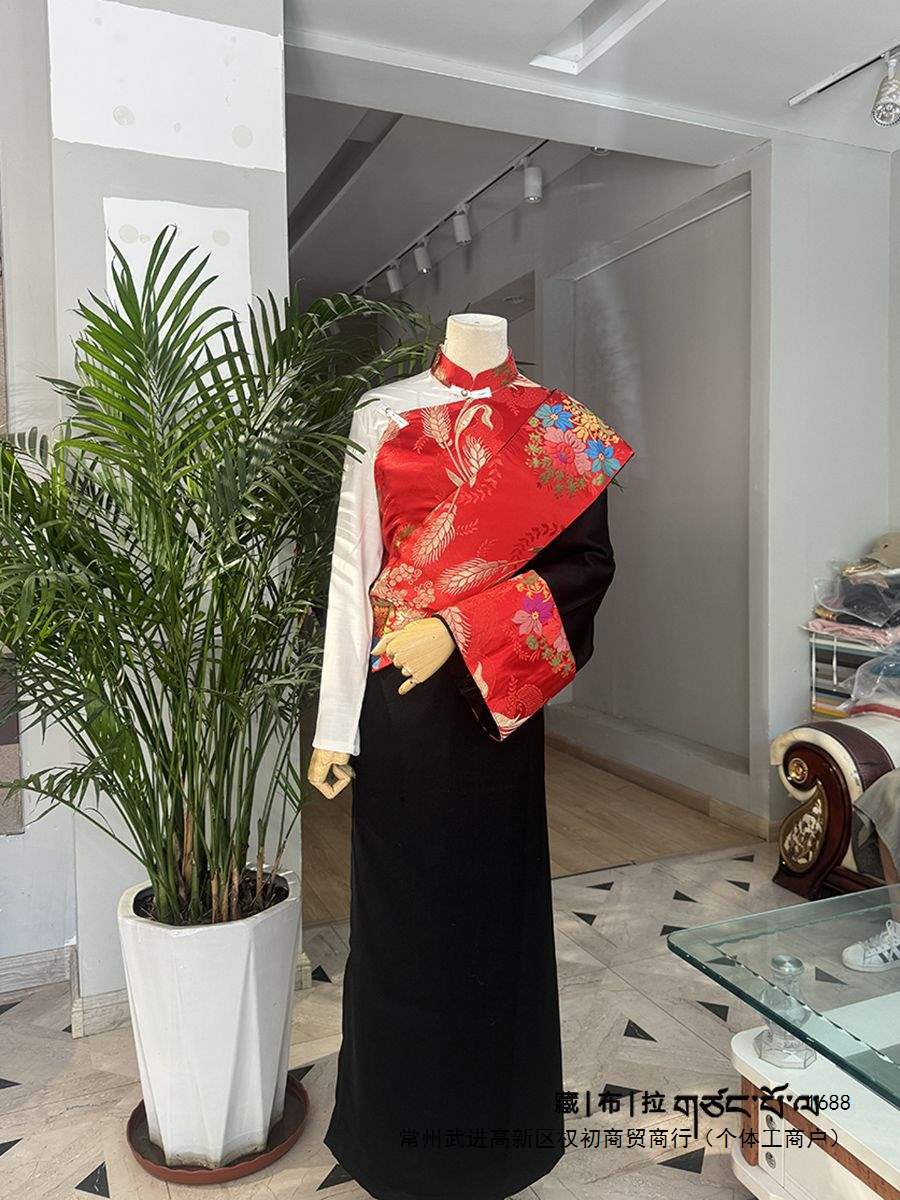 Ethnic Four Seasons Kham Women's Tibetan Clothing, New Style, Guo Zhuang Dance Costume, Tibetan Robe, Travel Photography Set