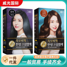 韩国进口LG自然褐色染发霜黑色染发膏睿嫣秀发秘策染发剂