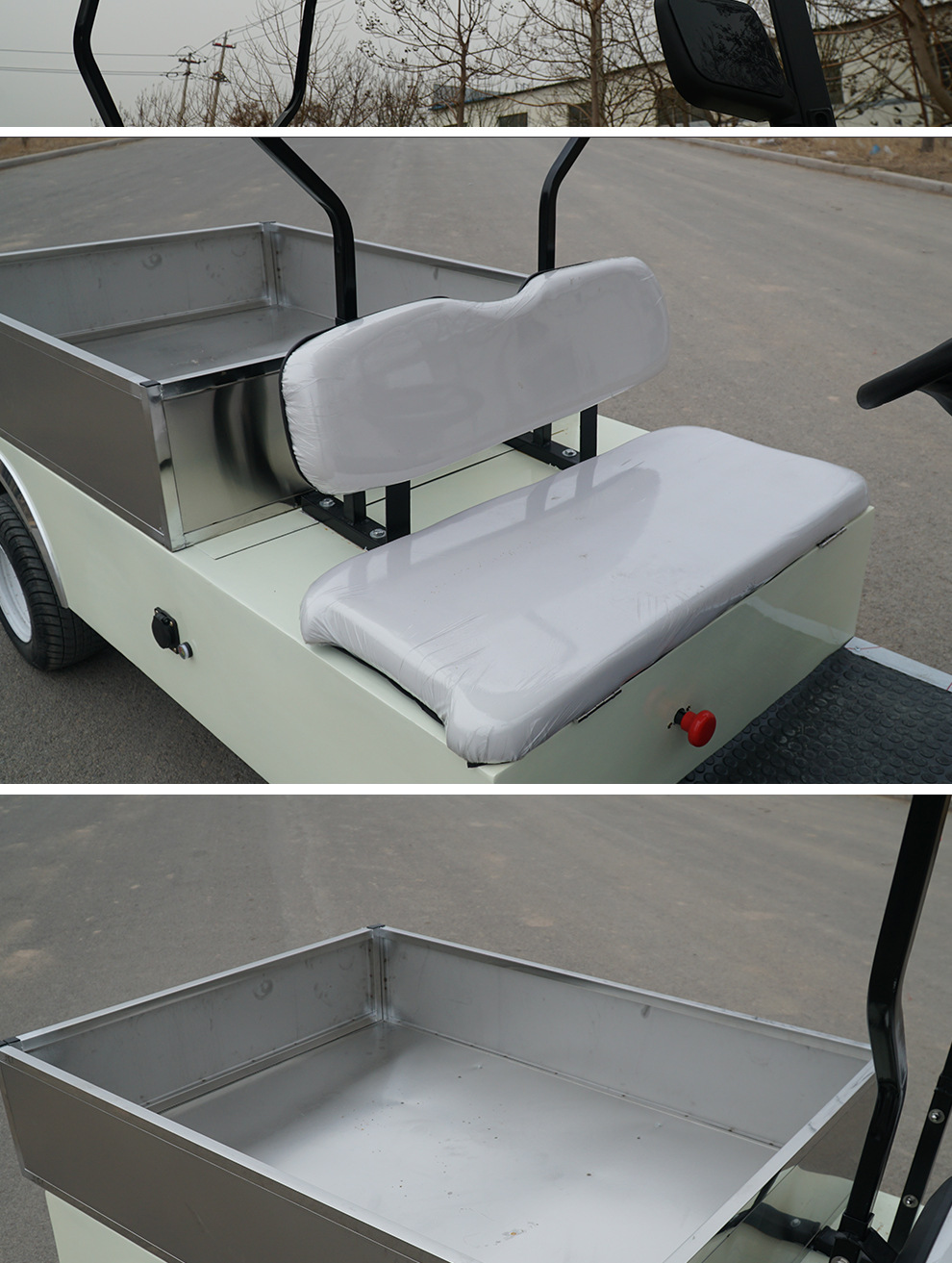 Electric Four-Wheel Truck, Sightseeing Vehicle, Golf Cart, Truck with Cargo Box, Warehouse Logistics Transport, Factory Site Battery-Powered Transfer Vehicle