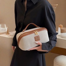 帆布化妆包女大容量旅行化妆洗漱品收纳包字母印花枕头包款韩版