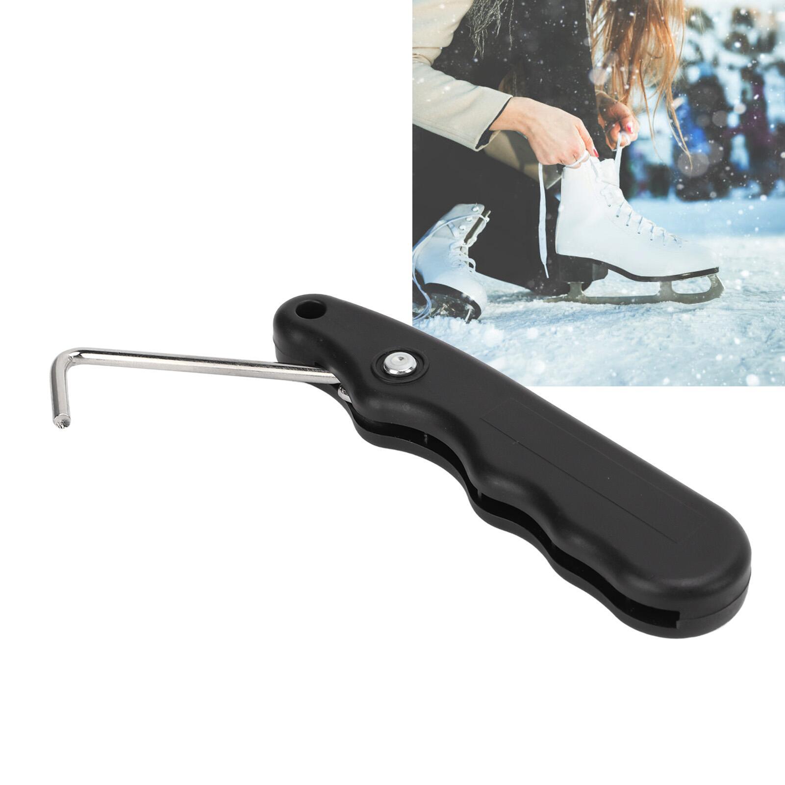 Handle Grip Stainless Steel Foldableing Skate Lace Tightener Ice Hockey Skates Tightener Skating Tool
