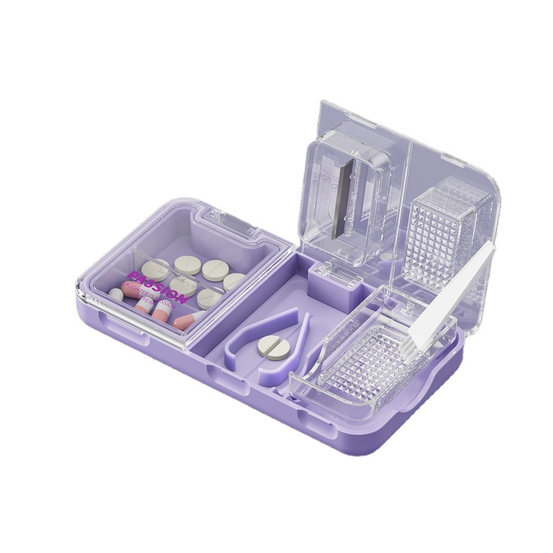 USAR【特許取得済みデザイン】3in1多機能薬剤カッター、薬箱、粉末薬箱、錠剤カッター、携帯用|undefined