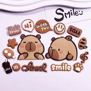 Capybara Capibala PVC Soft Glue Decoration Handmade DIY Accessories Mobile Phone Case IPAD Hole Shoes Buckle Water Cup Patch