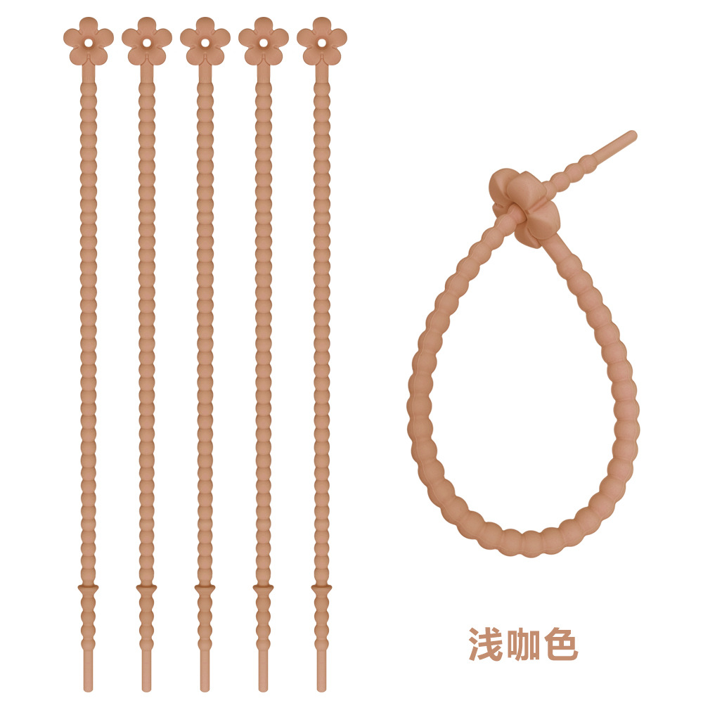 250mm de color caramelo flor pequeña cinta de silicona colgante llavero DIY bolsa de Ropa Accesorios de joyería Cordón de silicona