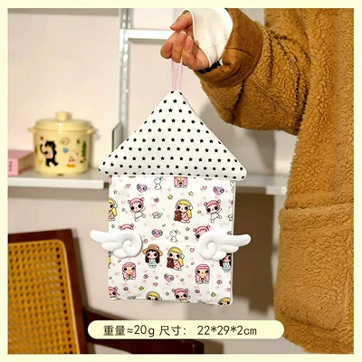 Ins-style cute little house tissue Car tissue box/set - 22292-white-winged-star-jade