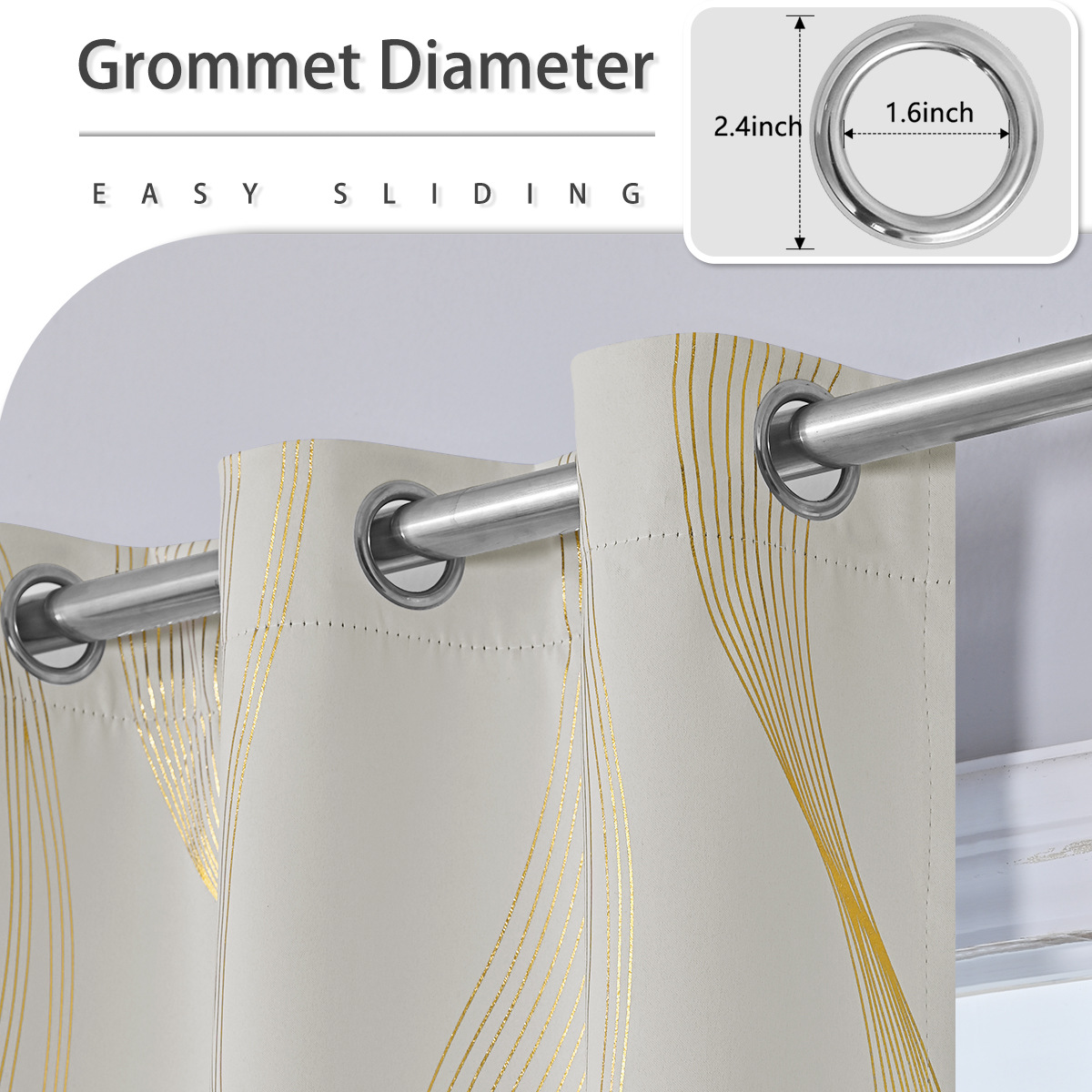 Amazon de alta precisión estampado ondas perforación cortina de sombra dormitorio sala de estar cortina de sombra solar TEMU