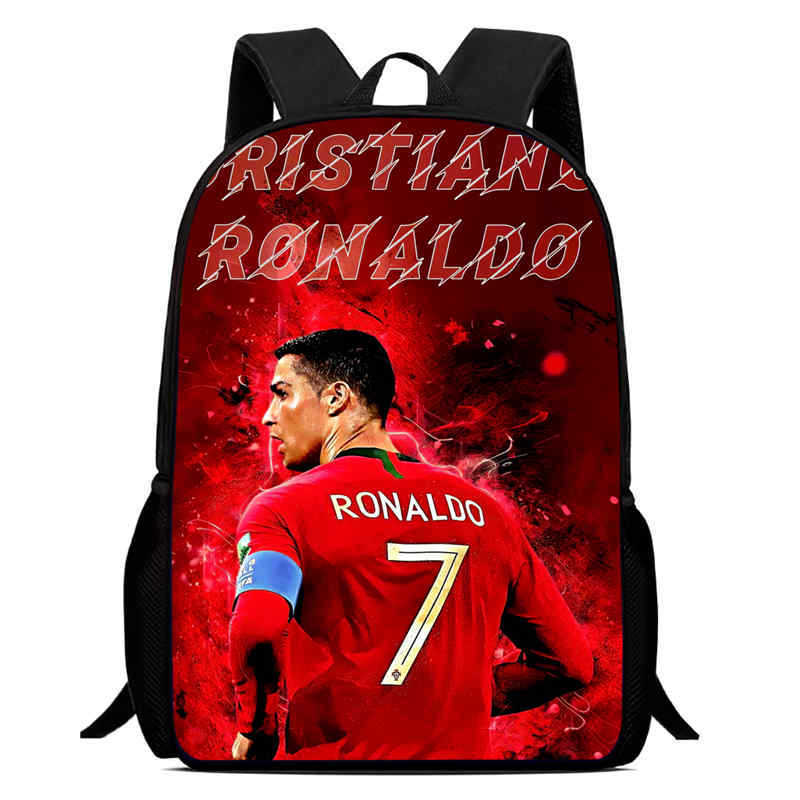 Amazon crossover nueva mochila con estampado periférico de futbolista mochila escolar para estudiantes mochila para niños