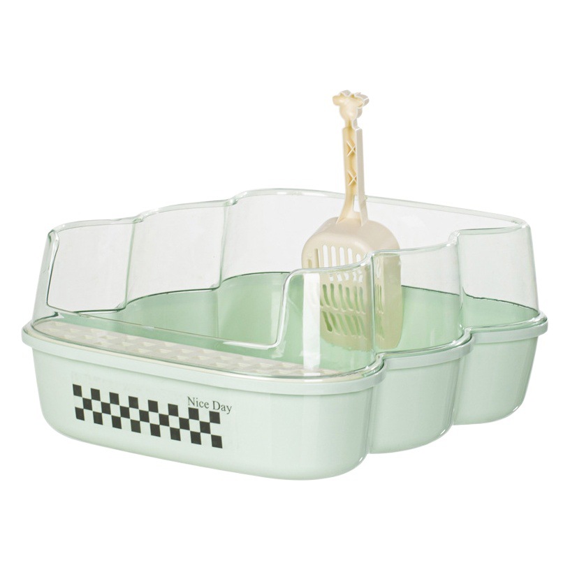 Lavabo para gatos, inodoro para gatos semicerrado extra grande, cerca alta, anti-salpicaduras, lavabo para heces de gato, caja de arena grande, arena con fugas de pedal
