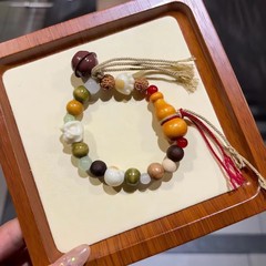 国風新中国式多宝小瓢箪国風ブレスレット小衆デザインinsレトロ高級木製数珠手串