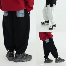 2025秋季童装新款男童帅气牛仔口袋哈伦裤儿童运动裤中大童卫裤潮