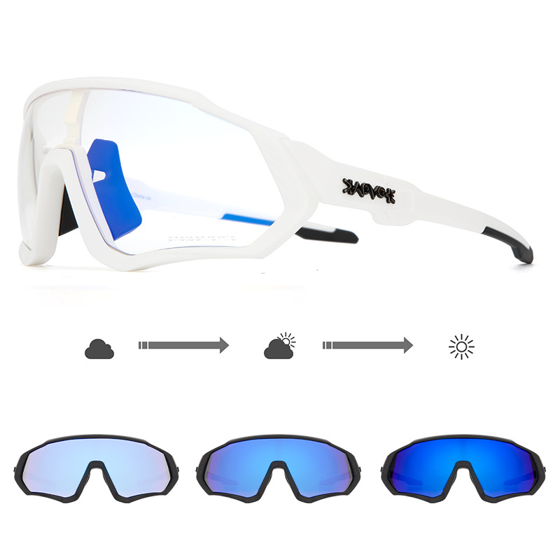 Gafas de Ciclismo Fotocromáticas Día y Noche de TR90, a Prueba de Viento y Arena, para Ciclismo de Carretera
