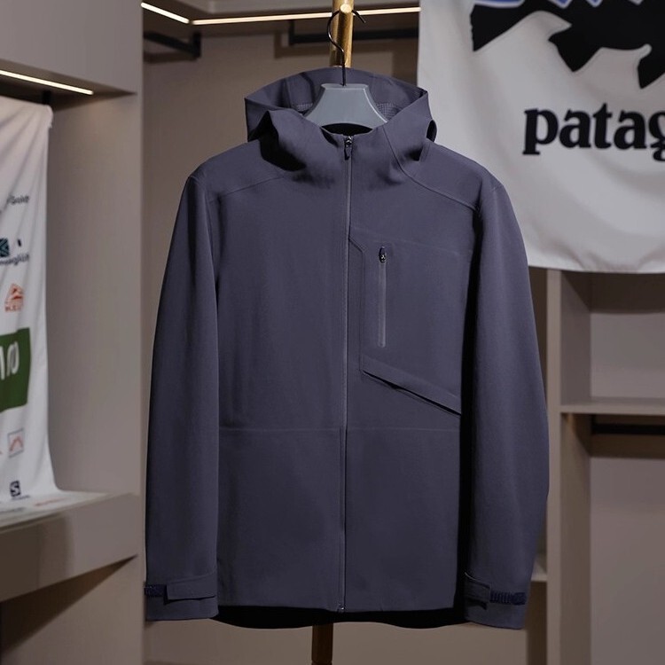 Outdoor Goods! Hooded Soft Shell Jacket Autum Sports Casual Jacket Cardigan Jacket Men's Water-Repellent Mountaineering Jacket