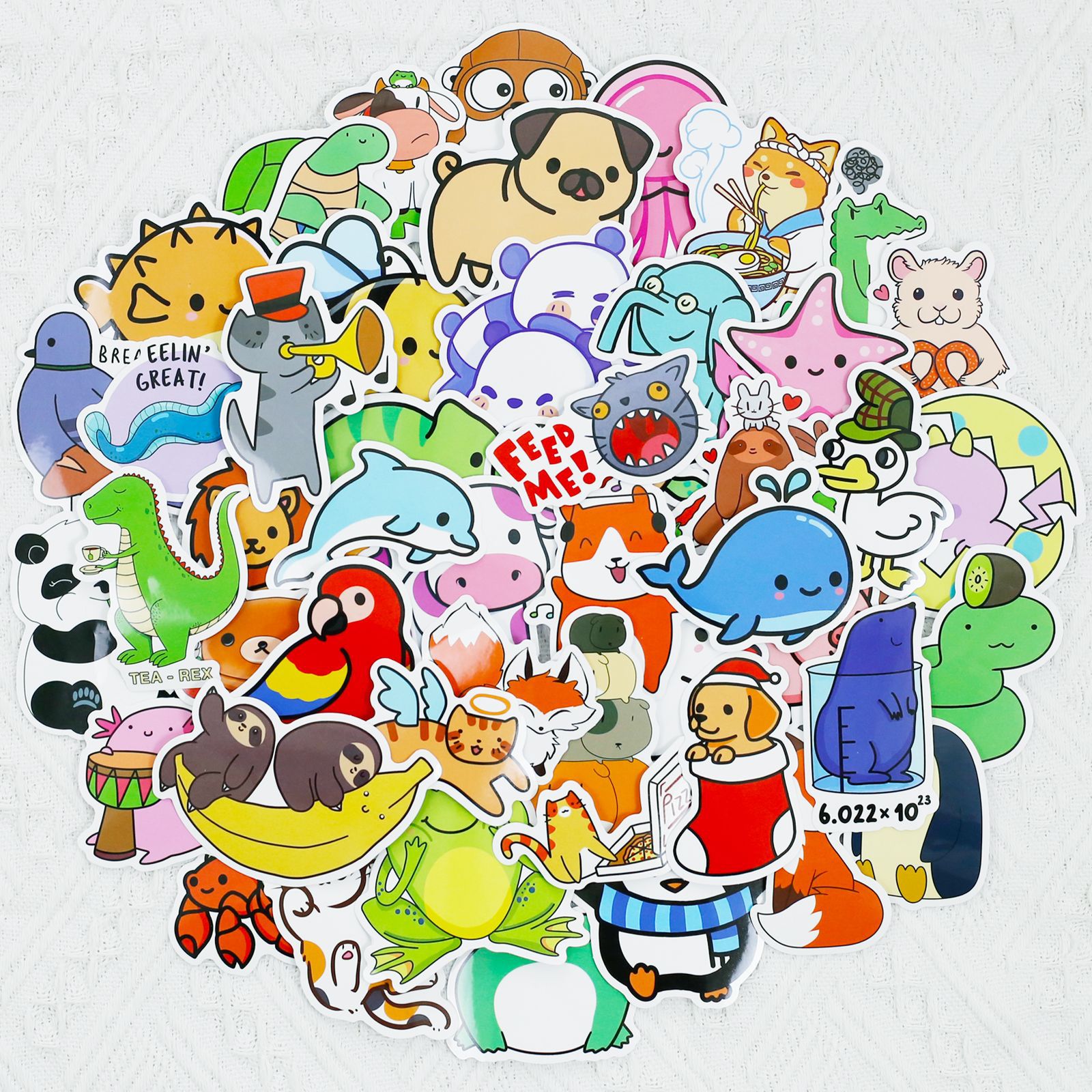 50 Pieces Animal Cartoon School PVC Cute display picture 1