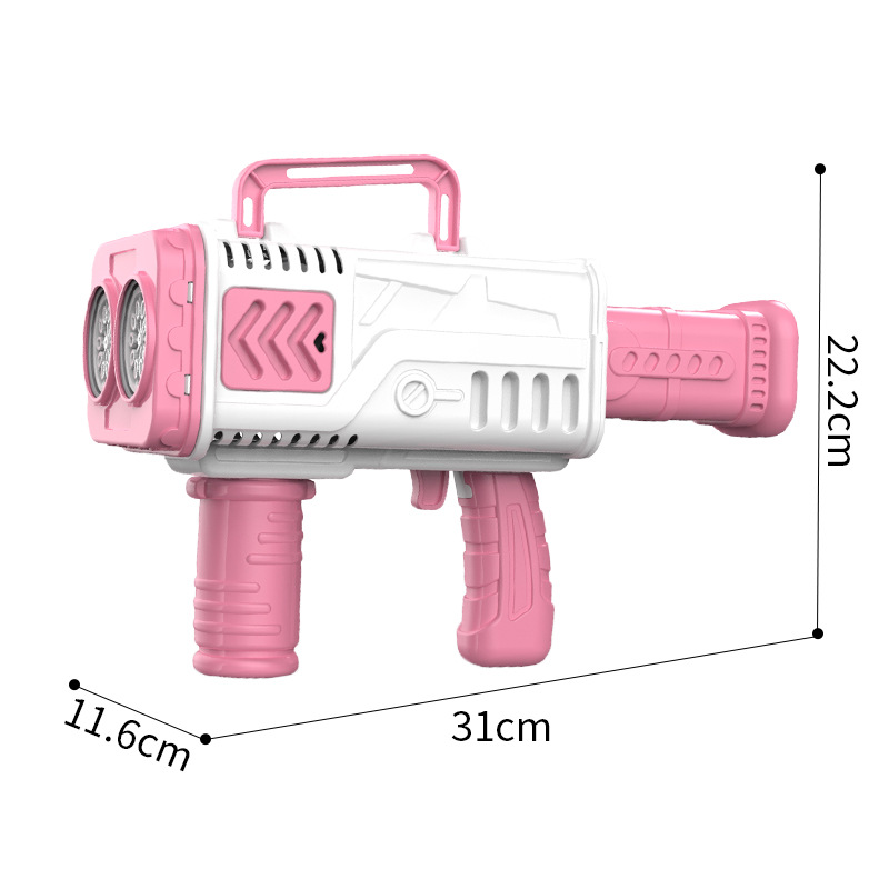 Verano nuevo de mano de 20 hoyos pistola de burbuja automática juguete de ocio de los niños pistola de burbuja eléctrica fábrica al por mayor