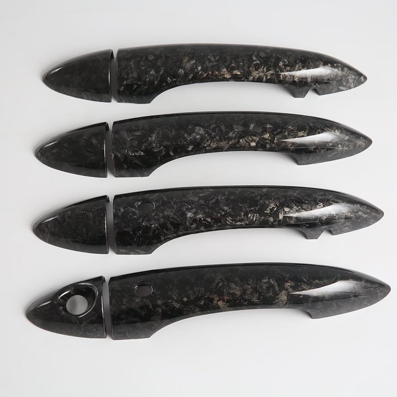 Suitable for Alfa Romeo Door Handle Exterior Car Decoration Accessories in Glossy Black Electroplating