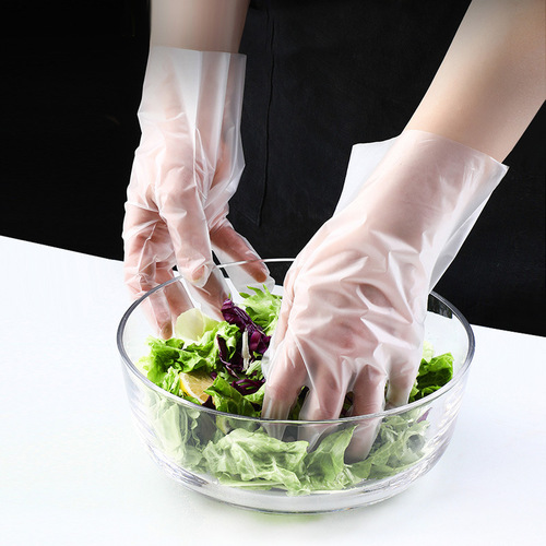 TPE thickened disposable gloves for food, catering, kitchen and baking, home cleaning, beauty protection, waterproof gloves