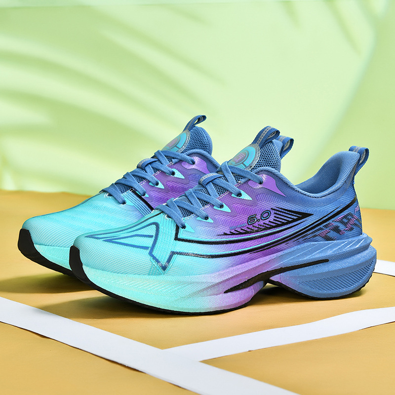 National Tide juvenil amortiguador rebote realmente explosivo zapatos para correr hombres 2025 nuevo calzado deportivo antideslizante y transpirable de suela gruesa