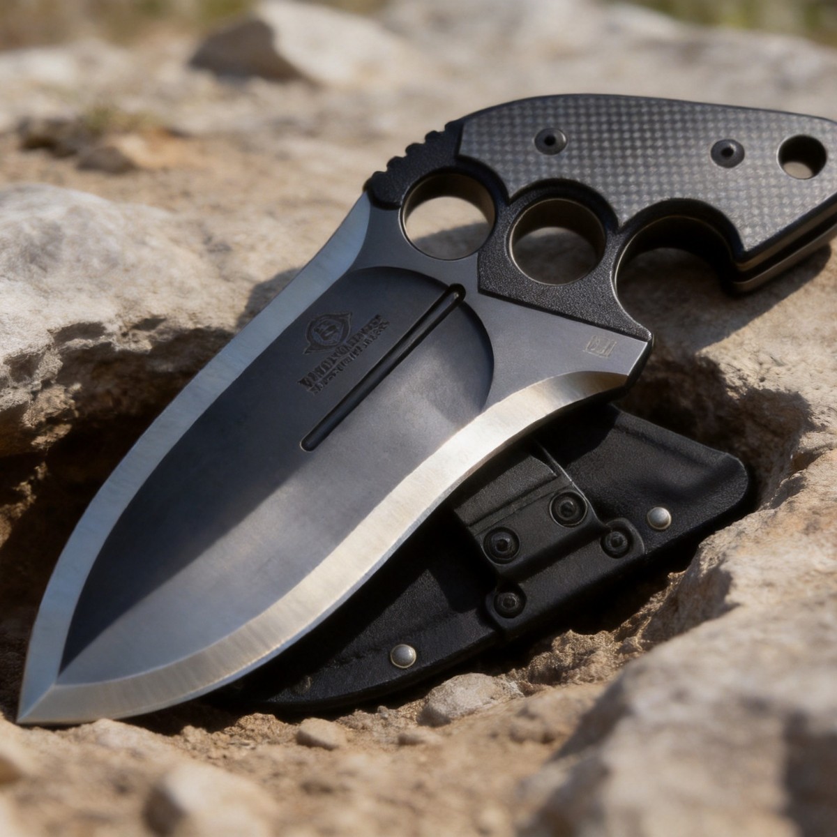 Cross-border best-selling stainless steel hand axe with leather sheath, a survival tool for outdoor use, made of D2 steel with a thickness of 7.0mm, and featuring a carbon fiber handle