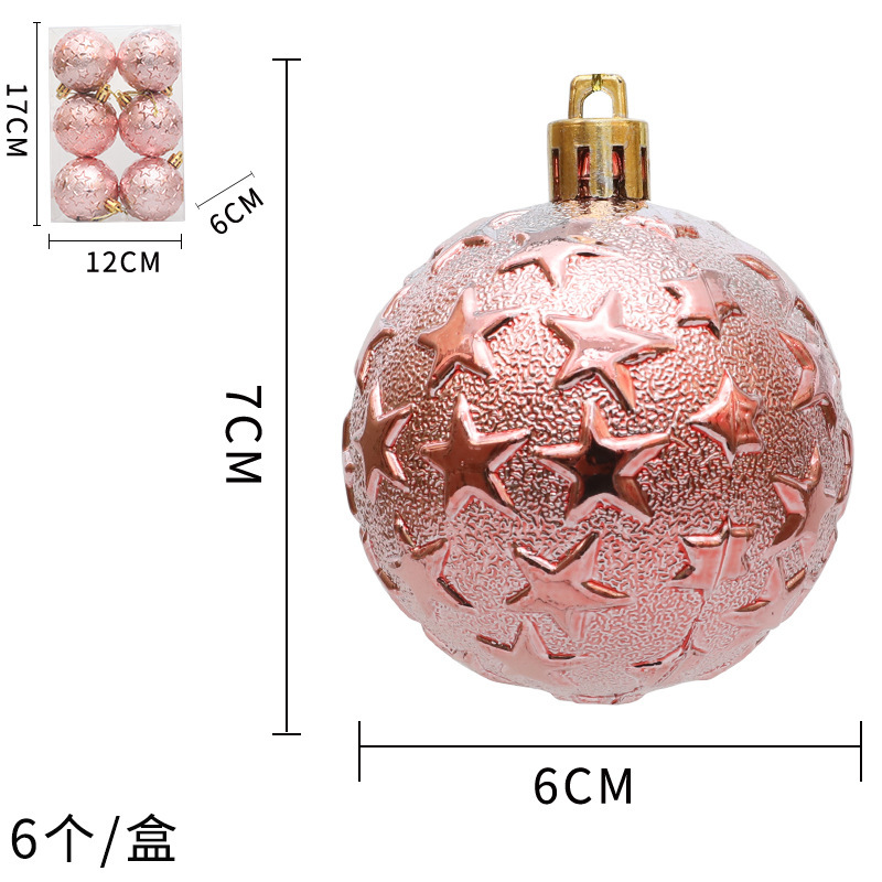 国境を越えたアマゾンクリスマス6cm装飾ボール満天星クリスマスメッキボールクリスマスツリーペンダント場所配置ボール|undefined