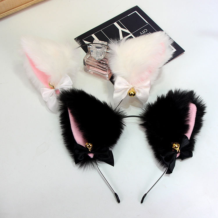 Cat Ears Headband Female Sexy Headwear Cat Headband Bell Plush Bud Live Broadcast Room Props Atmosphere Hairpin Hair Accessories