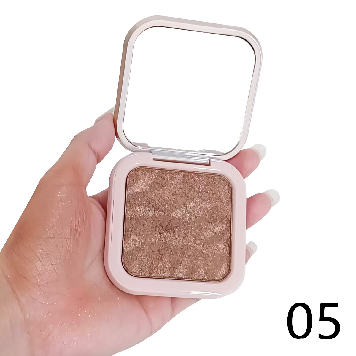 Maquillaje de belleza monocromático estereoscópico mate resaltado brillante sombra de nariz sin logotipo polvo resaltado placa de reparación