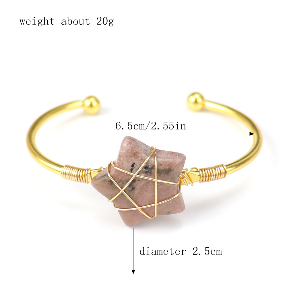 Fashion Star natural stone Copper Bangle 1 Piece
