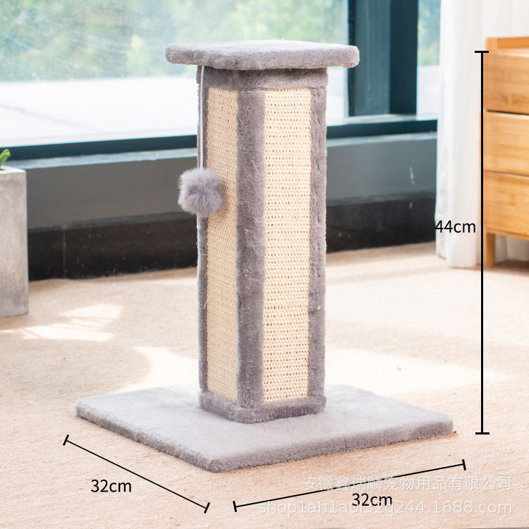 Columna romana personalizada, tabla de agarre para gatos, columna de escalada para gatos, vertical resistente al desgaste, sin astillas, marco de escalada para gatos integrado, suministros para gatos de sisal