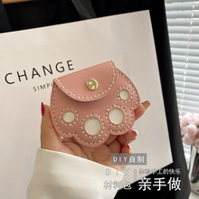 猫抓PU斜挎包 卡通形象时尚斜挎包日常百搭肩包材料包手工手拿包