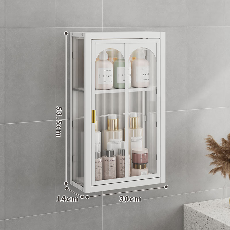 Estantes de pared sin clavos para el hogar, gabinetes a prueba de polvo, baños, gabinetes de pared, estantes, una pieza