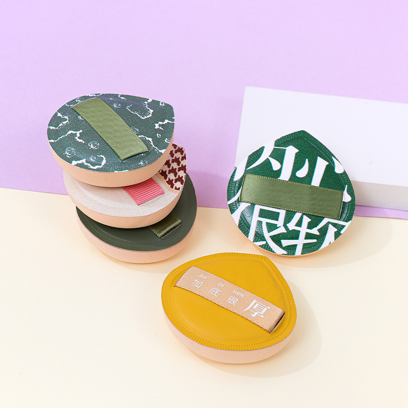 Puff de algodón de azúcar personalizado de fábrica, no coma polvo, esponja de maquillaje, huevo de belleza, gota de agua sin látex, colchón de aire grueso al por mayor