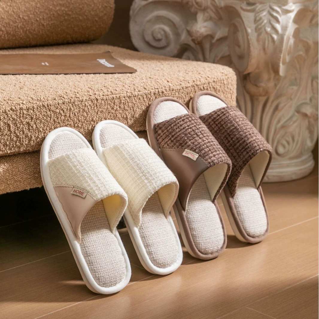 Льняные тапочки женские весной и осенью