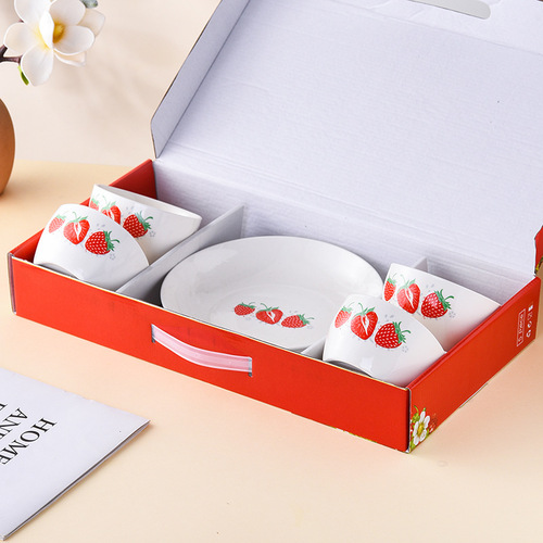 Ceramic Tableware Set Gift Bowl Plate Set Ceramic Bowl Gift Box Business Opening Gift Business Gift