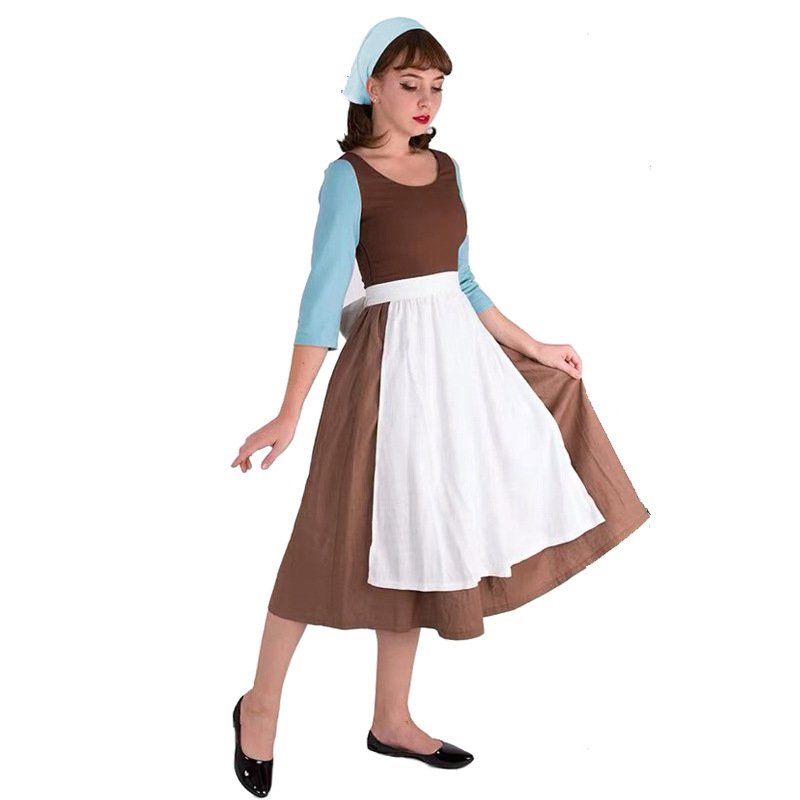 Cross-Border Halloween Maid Costume, Kitchen Maid Costume, Cinderella Costume, Cosplay Farm Costume, Maid Costume Cross-Border Halloween Maid Costume, Kitchen Maid Costume, Cinderella Costume, Cosplay Farm Costume, Maid Costume