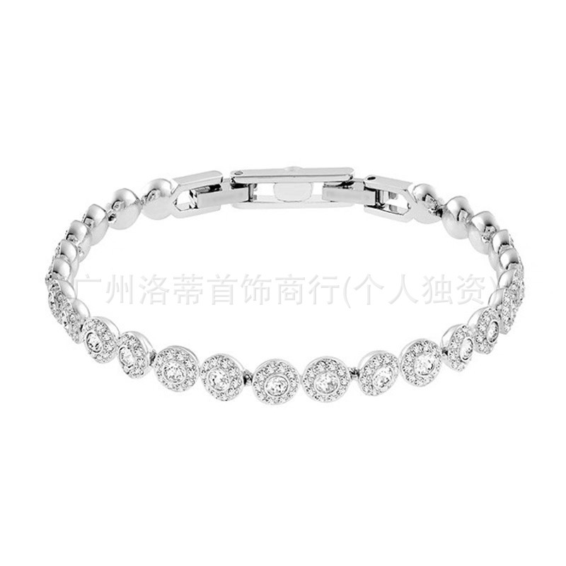 施家高版本恶魔之眼手镯采用施华洛元素世奇灵动方糖天鹅手链女环|undefined