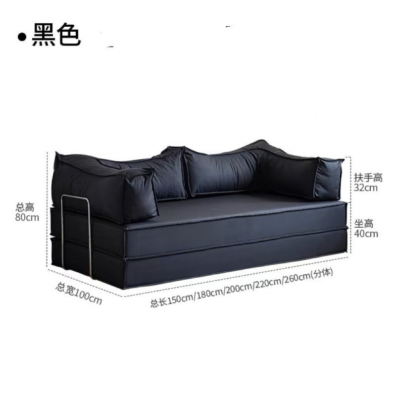 复古布艺沙发床小户型客厅卧室家用可折叠拆洗双三人两用模块沙发|undefined