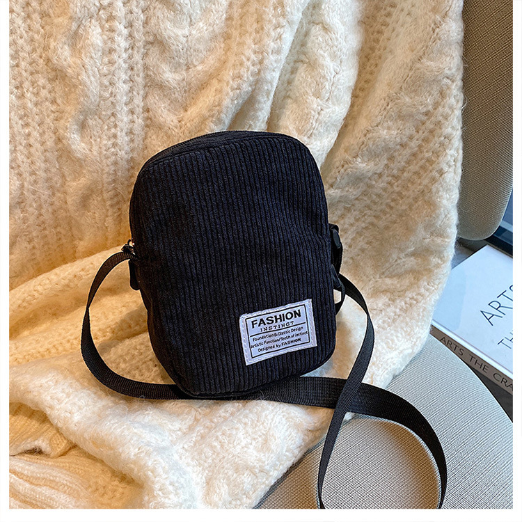 2022 Autumn/Winter new Japanese InS-style single-shoulder bag, crossbody bag, corduroy bag, mini phone bag, loose change bag undefined