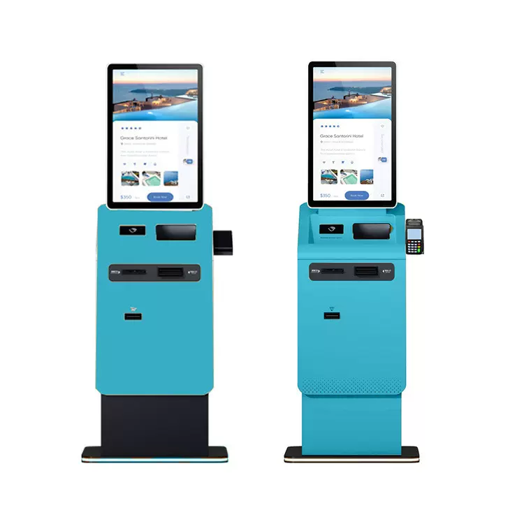 跨境出口自助终端机酒店发卡收银打印机场护照Touch Screen Kiosk