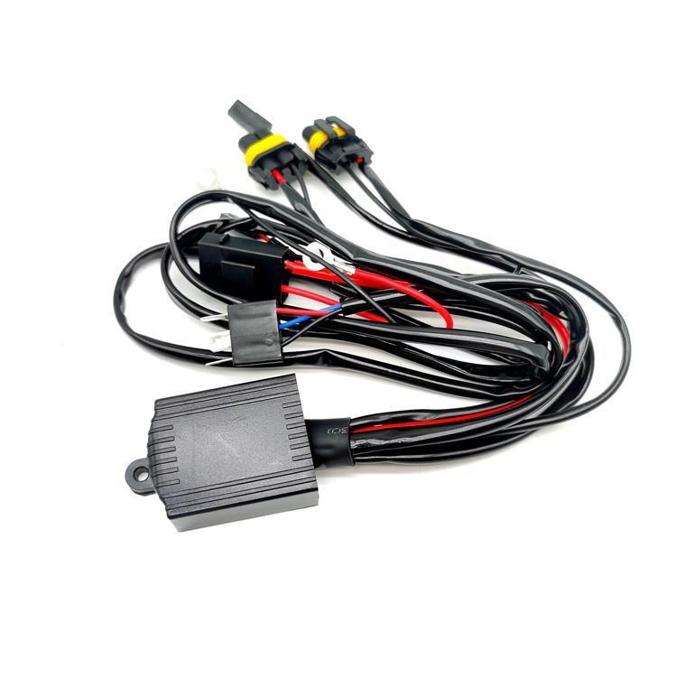 汽车大灯H4远近光摆脚线组变光控制器一拖二切换前大灯H4一拖二