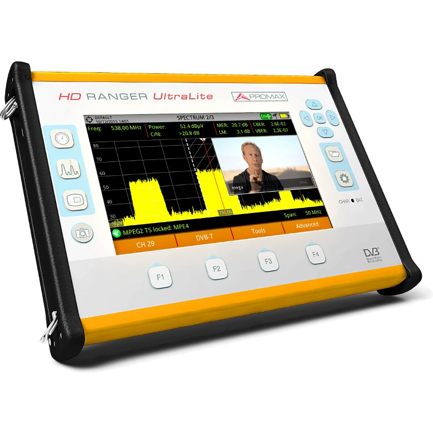 Профессиональный плоский цифровой измеритель напряженности поля ТВ HD Ranger UltraLite,MER,BER,C/N,POWER