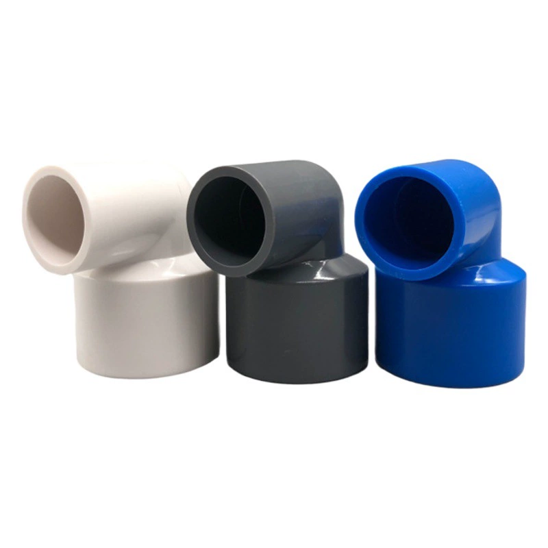 ПВХ редукционный колено UPVC сокращение 90 градусов под прямым углом Преобразование размера соединения пластик 20 поворот 25 32 40 50 мм