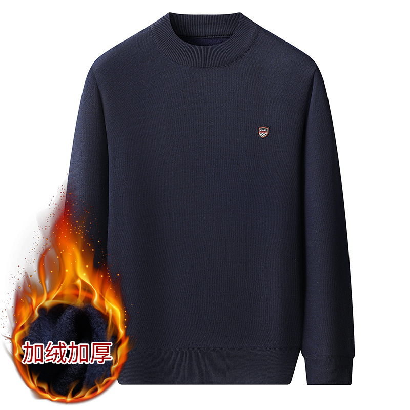 Middle-aged and elderly fleece-lined Thickened Inner Autumn and Winter Sweater Middle-aged Dad's Knitwear Grandpa's Warm Top Winter Wear Middle-aged and elderly fleece-lined Thickened Inner Autumn and Winter Sweater Middle-aged Dad's Knitwear Grandpa's Warm Top Winter Wear